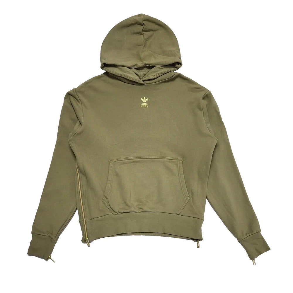 Adidas Green Long Sleeve Sports Zip Sweatshirt Hoodie Uk Women's Size M K672