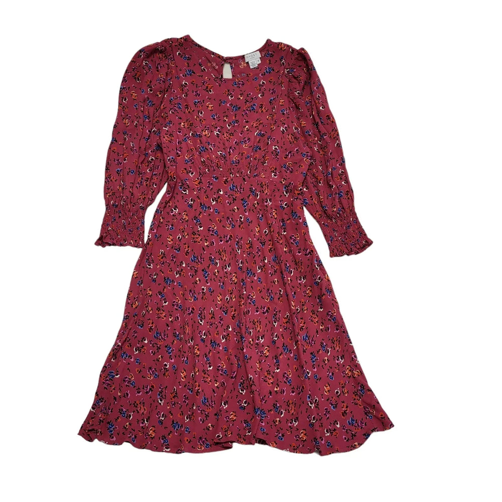 Ghost Pink Floral 3/4 Sleeve Daywear Dress UK Women's M DD437