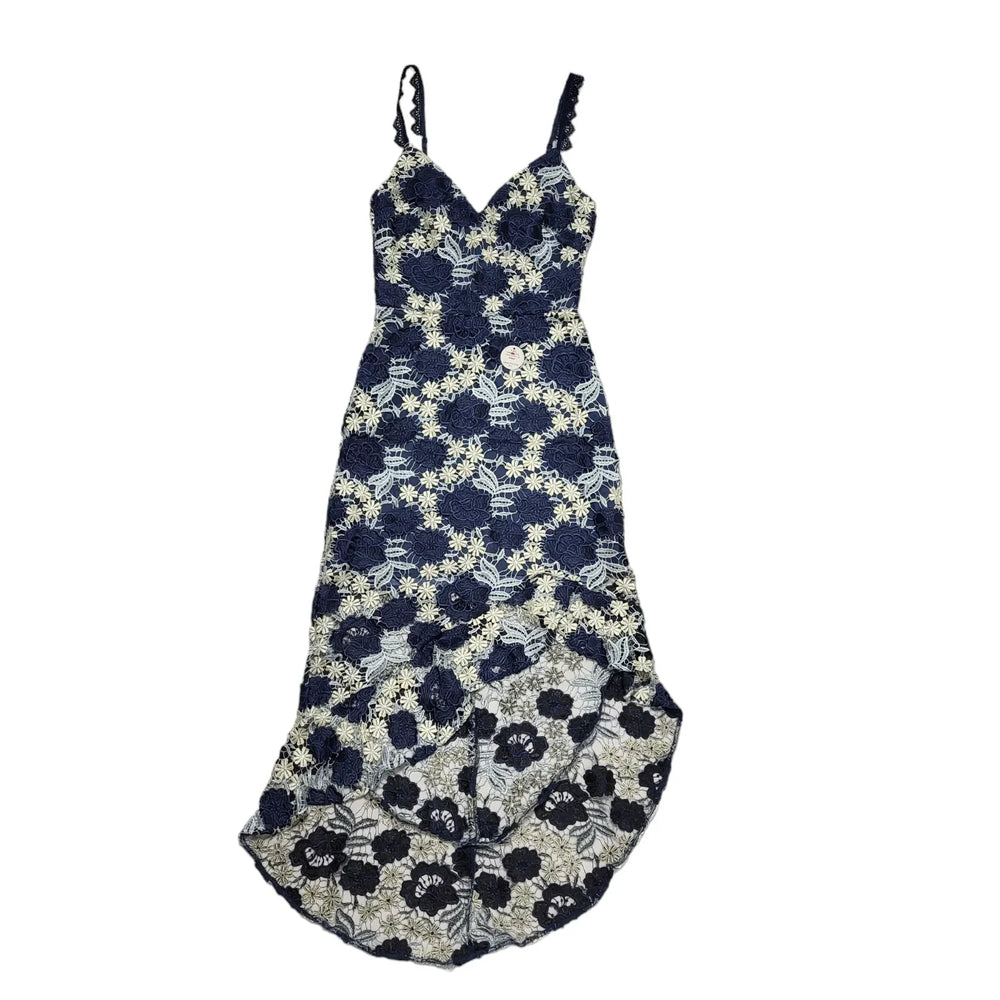 Chi Chi Blue White Lucille Dress Women's UK 10 Bnwt BB744