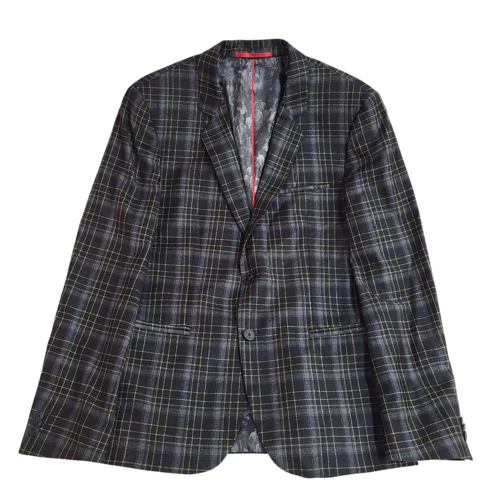 Hugo Boss Suit Blazer Jacket Black & Grey Check Uk Men's Size M 40" L883