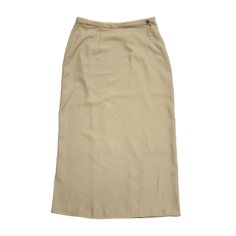 Dorothy Perkins 90s Beige Front Split Skirt Uk Women's Size 14 W32