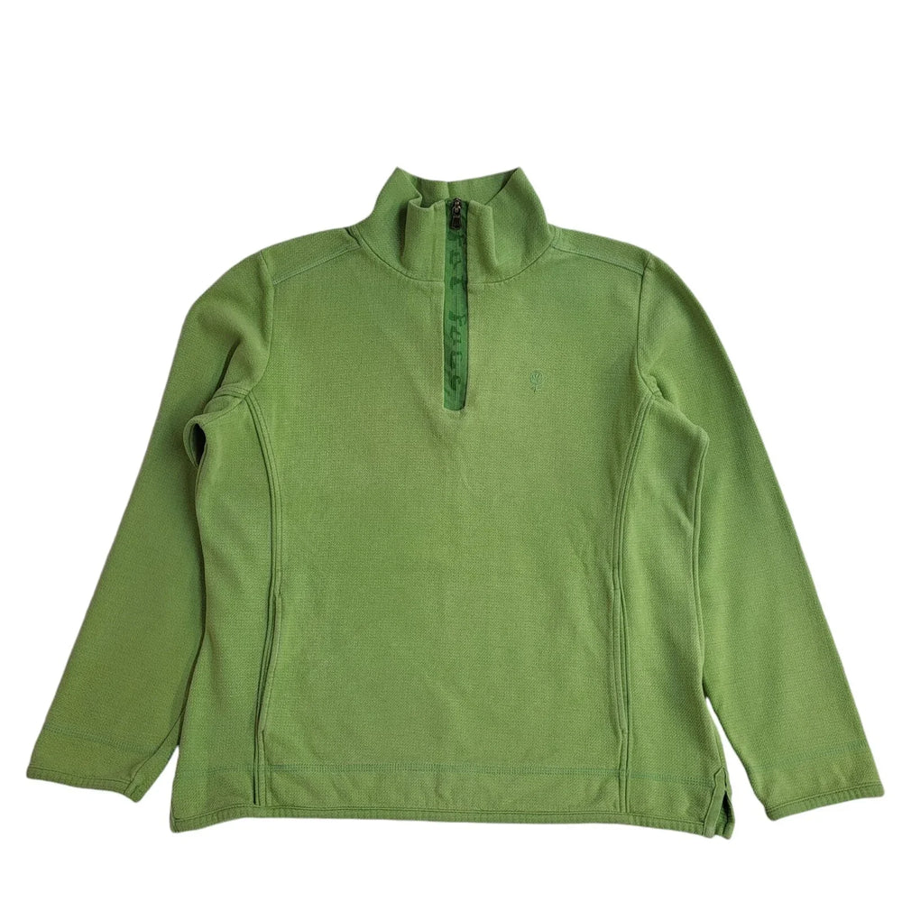 Fat Face Green 1/4 Zip Vintage 90's Sweatshirt UK Women's 14