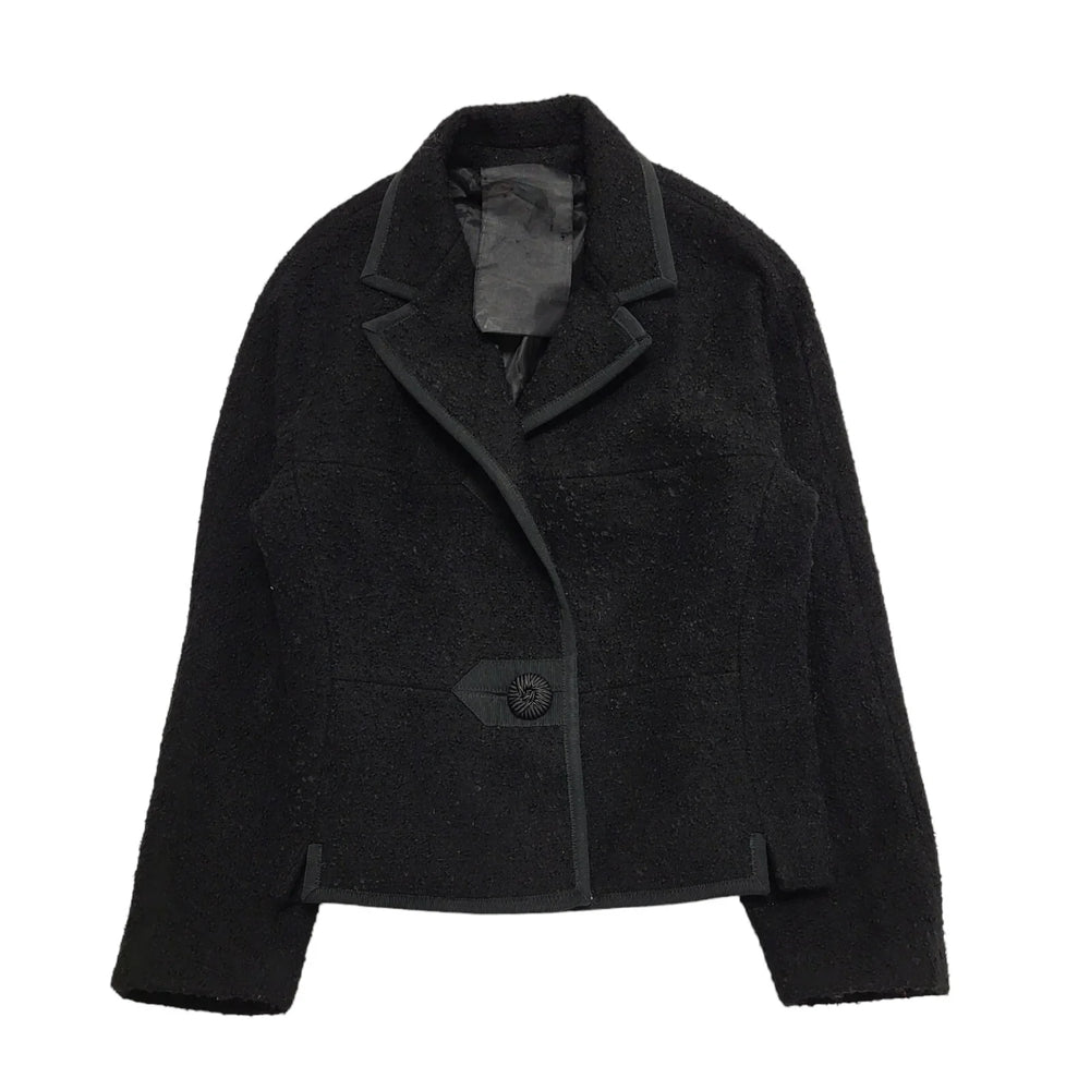 Daphne Raven Black Button Dress Jacket uk Women's Medium BB376