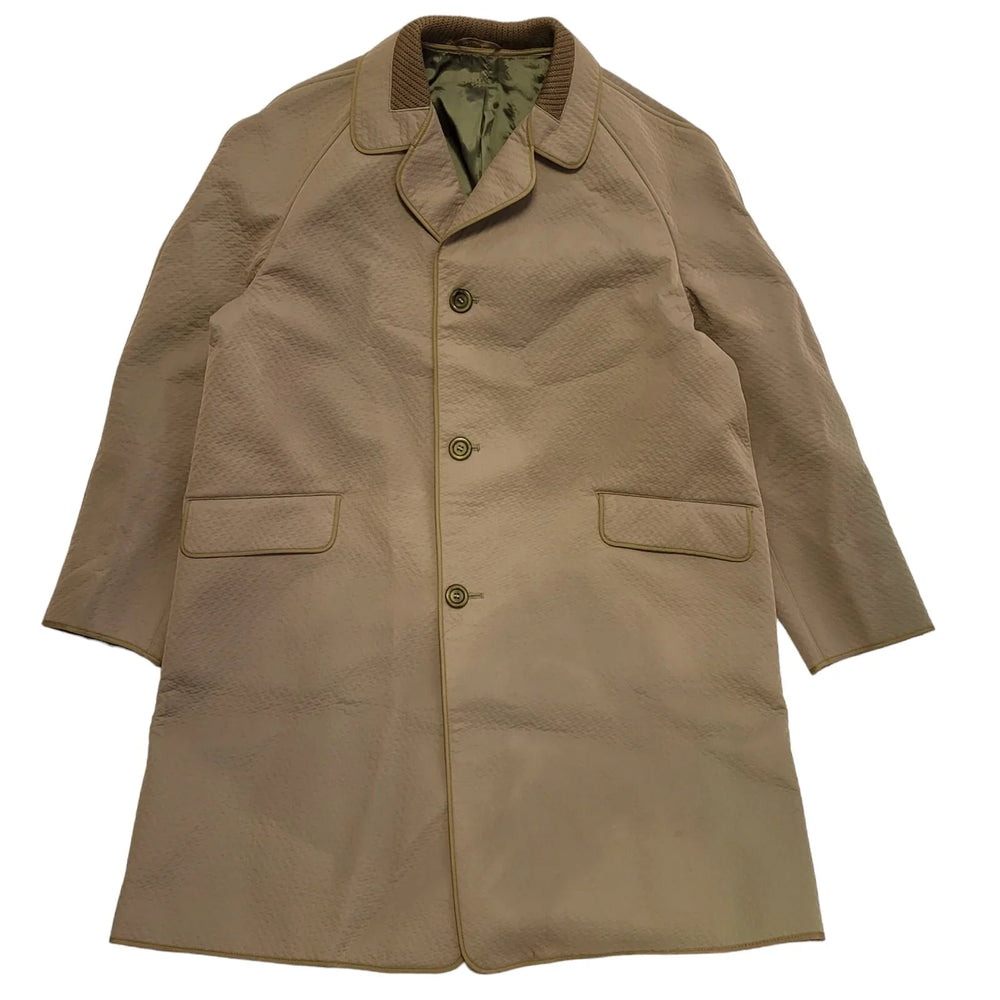 Vintage Khaka Dark Beige Long Sleeve Rain Coat uk Men's 2XL EU 60 L31