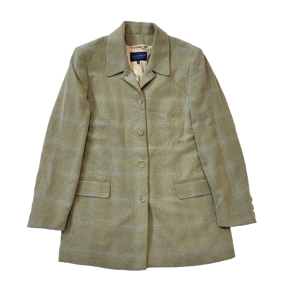 Paul Costelloe Green Button Collared Dressage Jacket Women's uk 16 H78