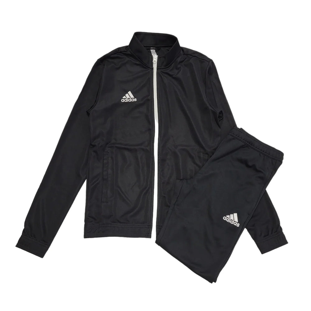 Adidas Full Tracksuit Jacket & Bottoms Black Men's UK Size Small W30 L28 CC659