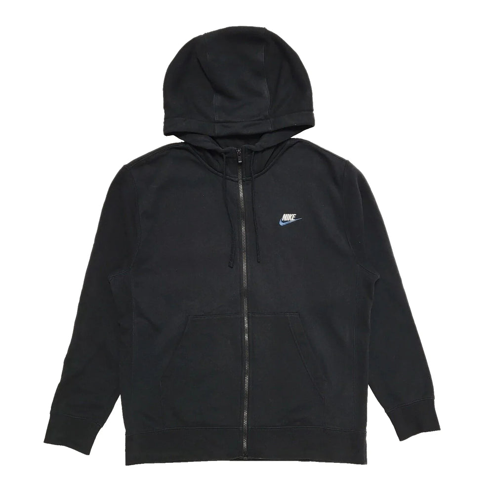 Nike Sweatshirt Hoodie Black Zipped Drawstring Uk Men's Size M L229