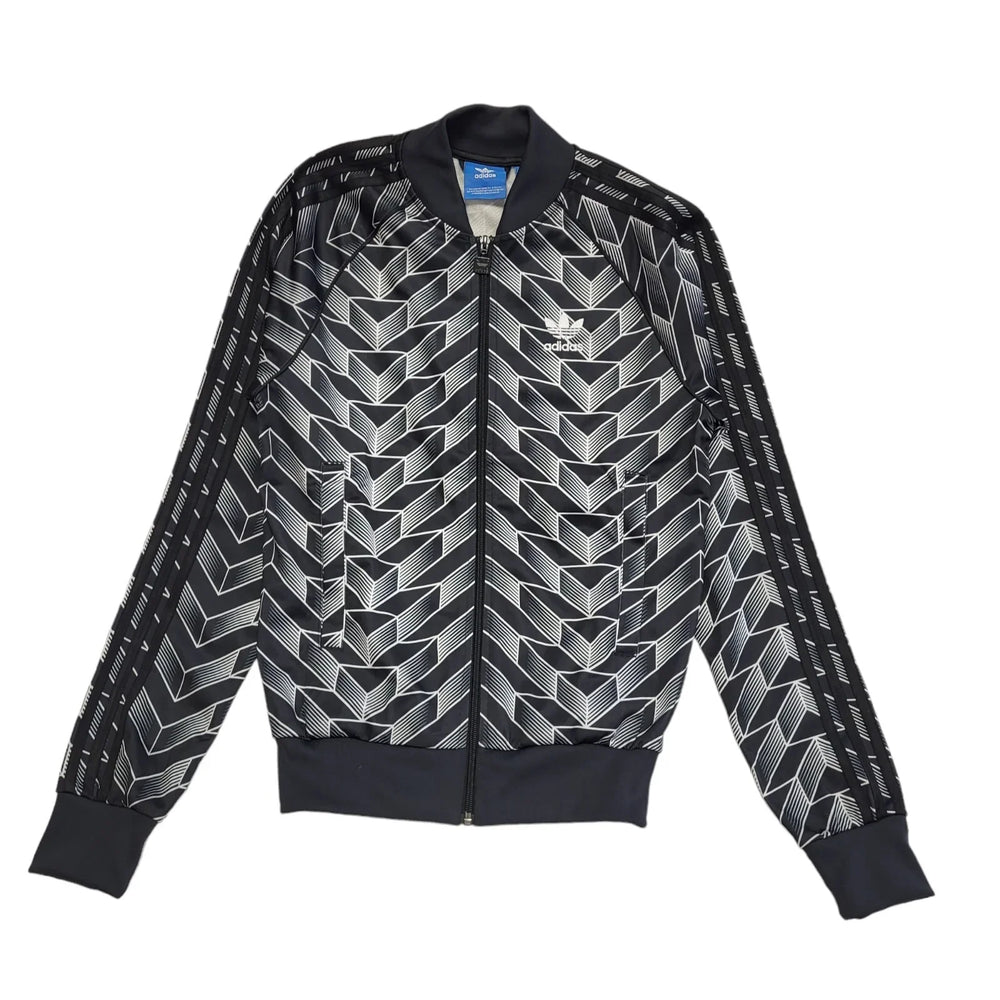 Adidas Black & White Tracksuit Top/ Jacket Full Zip Womens UK Size XS DD661