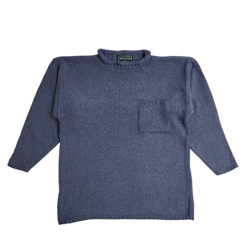 Stone River Classics 90's Blue Round Neck Jumper UK Women's Size M