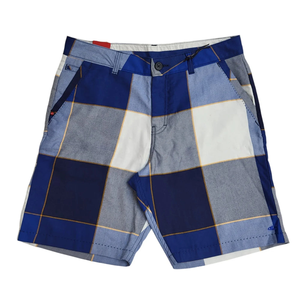 O'Neill Blue & White Check Cotton Sport Shorts UK Men's Size M W32 EE193