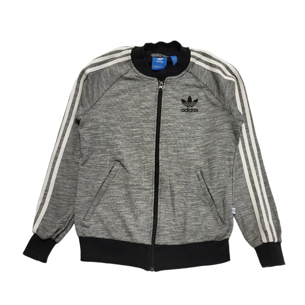Adidas Grey Zip Up Long Sleeve Sports Sweatshirt UK Women's S K513