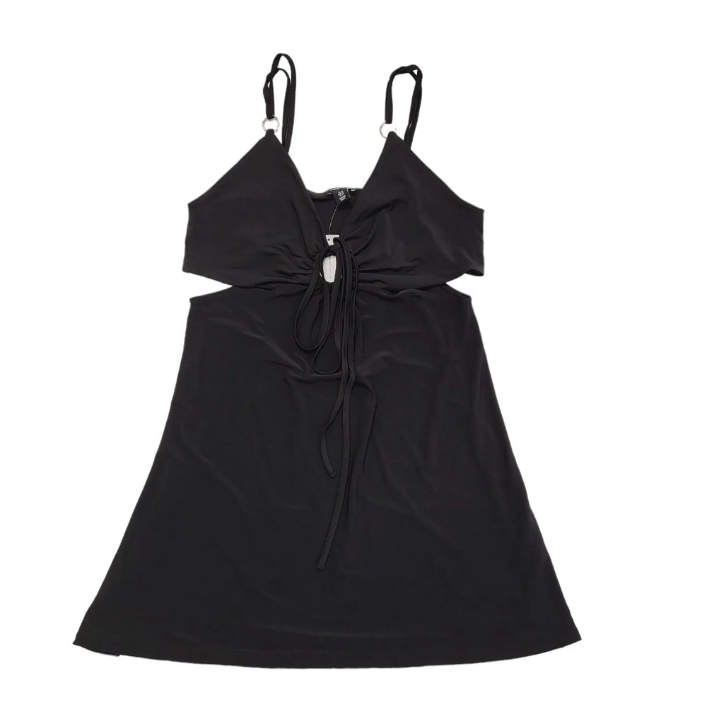 Karen Millen Black Petite Jersey Crepe Flippy Mini Dress Uk Women's Size 14 DD82