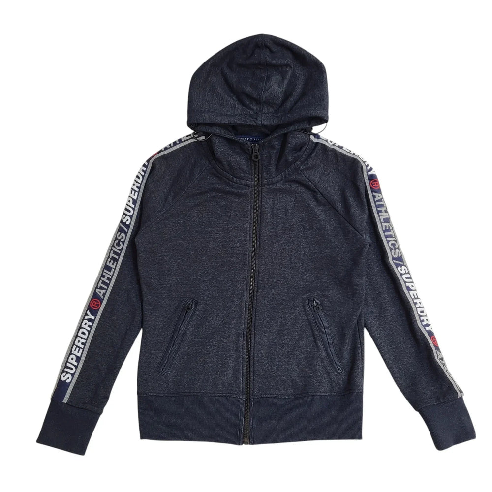 Superdry Sports Athletics Black Full Zip Hoodie UK Men's Size M EE758