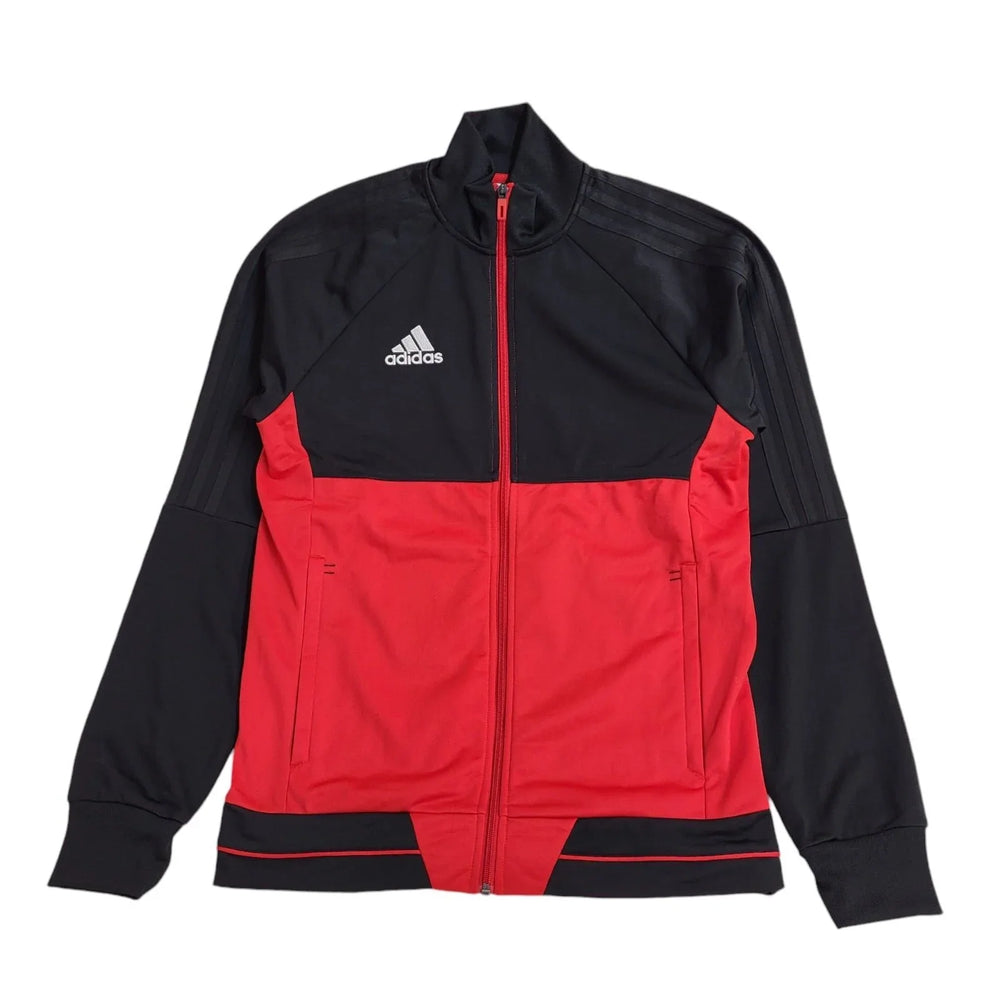 Adidas Red & Black Tracksuit Top/Jacket High Neck Full Zip Mens UK S EE374