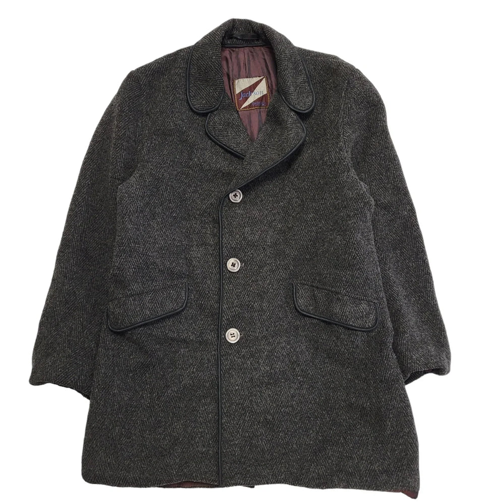 Jackson 90s Dark Grey Wool Coat Men's Size Medium