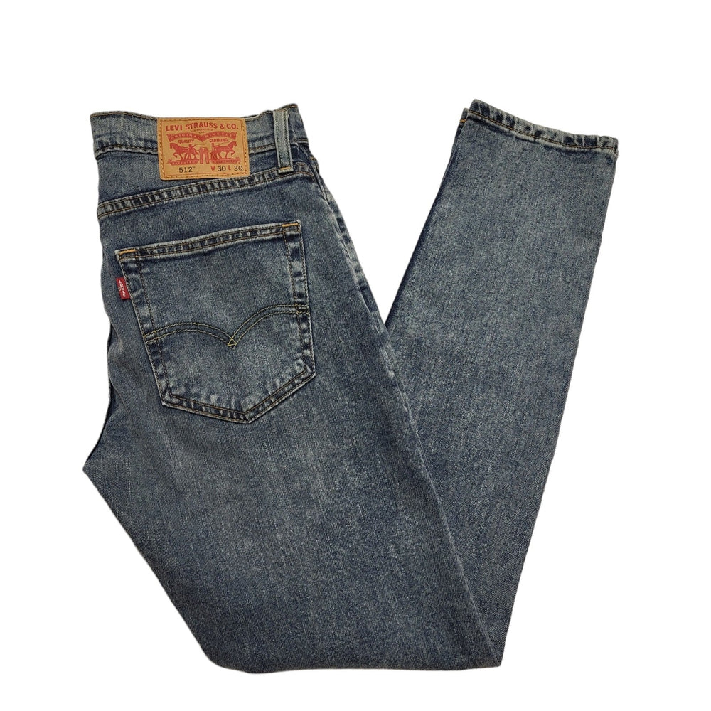 Levi's 512 Light Blue Skinny Leg Zip Fly Denim Jeans Men's S W30 L30 BB775