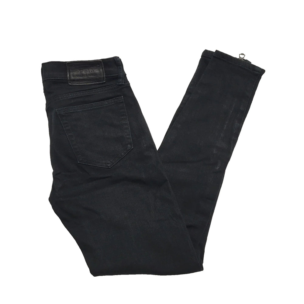 Polo Ralph Lauren Black Stretch Skinny Denim Jeans Uk Women's S 8 W26 L26 K754