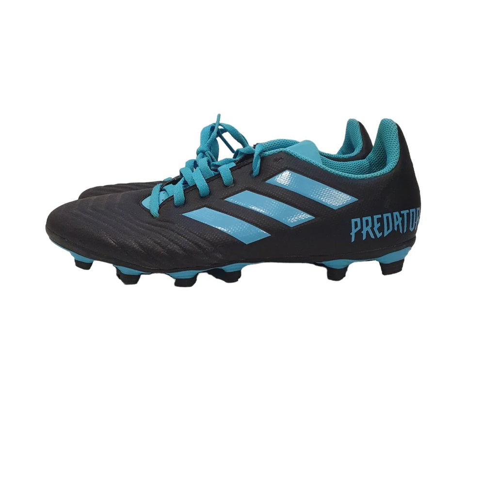 Adidas Predator FxG 19.4 Flexible Black Blue Leather Football Boots Uk Boy's 6