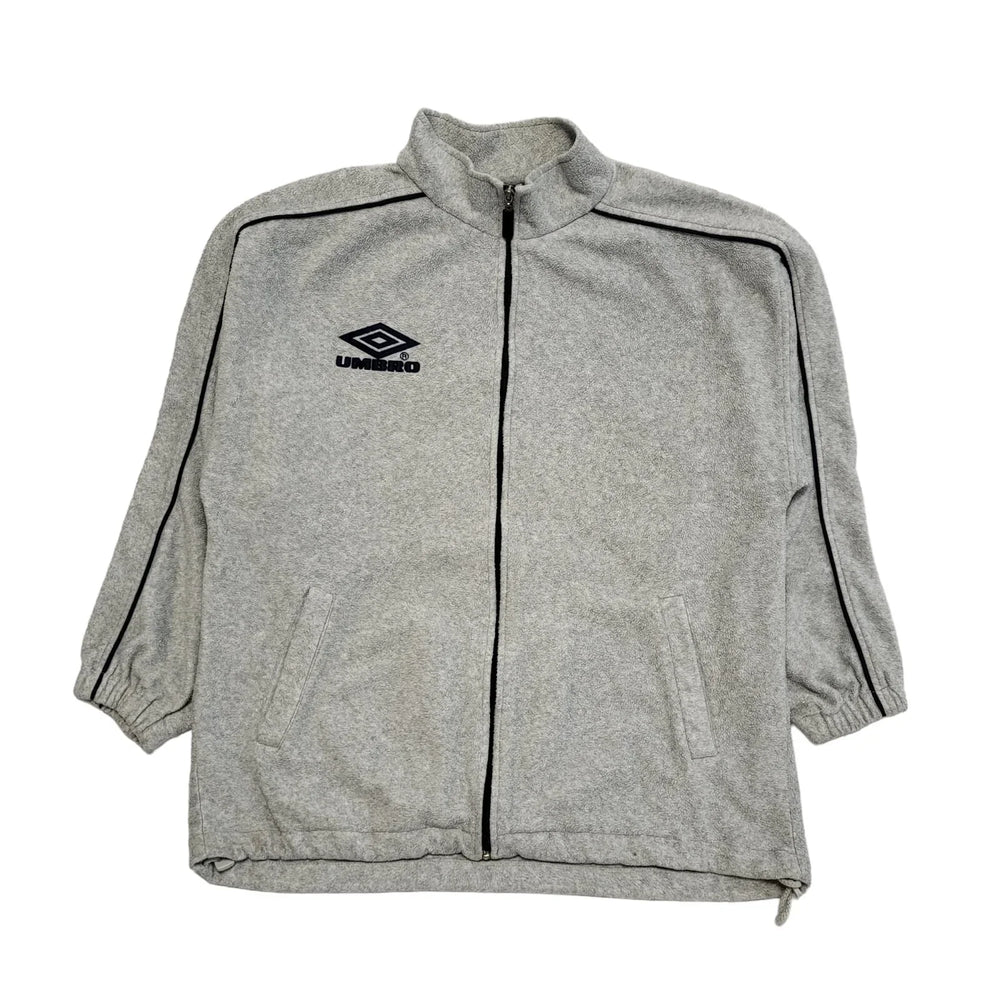 Umbro Grey Vintage 90's Fleece Track Top Jacket UK Men's Size XL