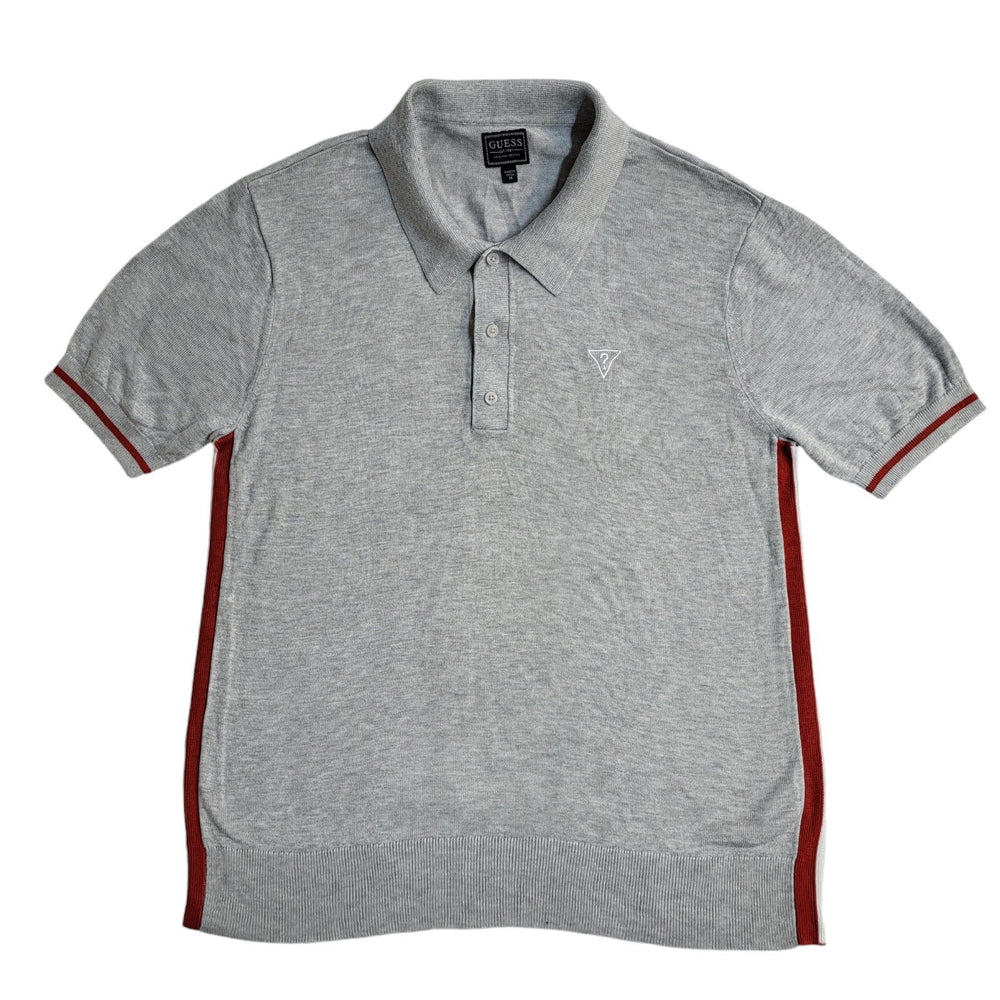 Guess Grey Short Sleeve Collared Polo Shirt Uk Men's Size Medium EE781