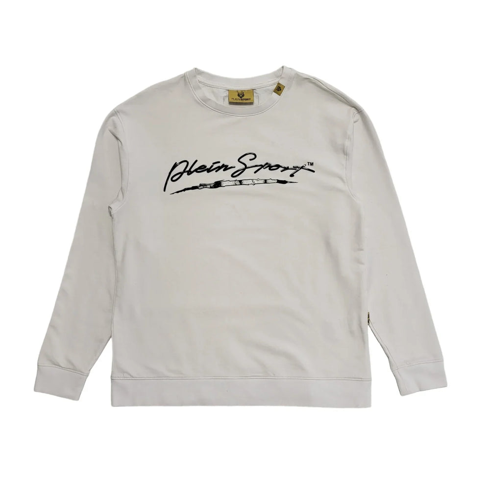 Plein Sport White Crew Neck Sweatshirt Uk Men's Size M DD330