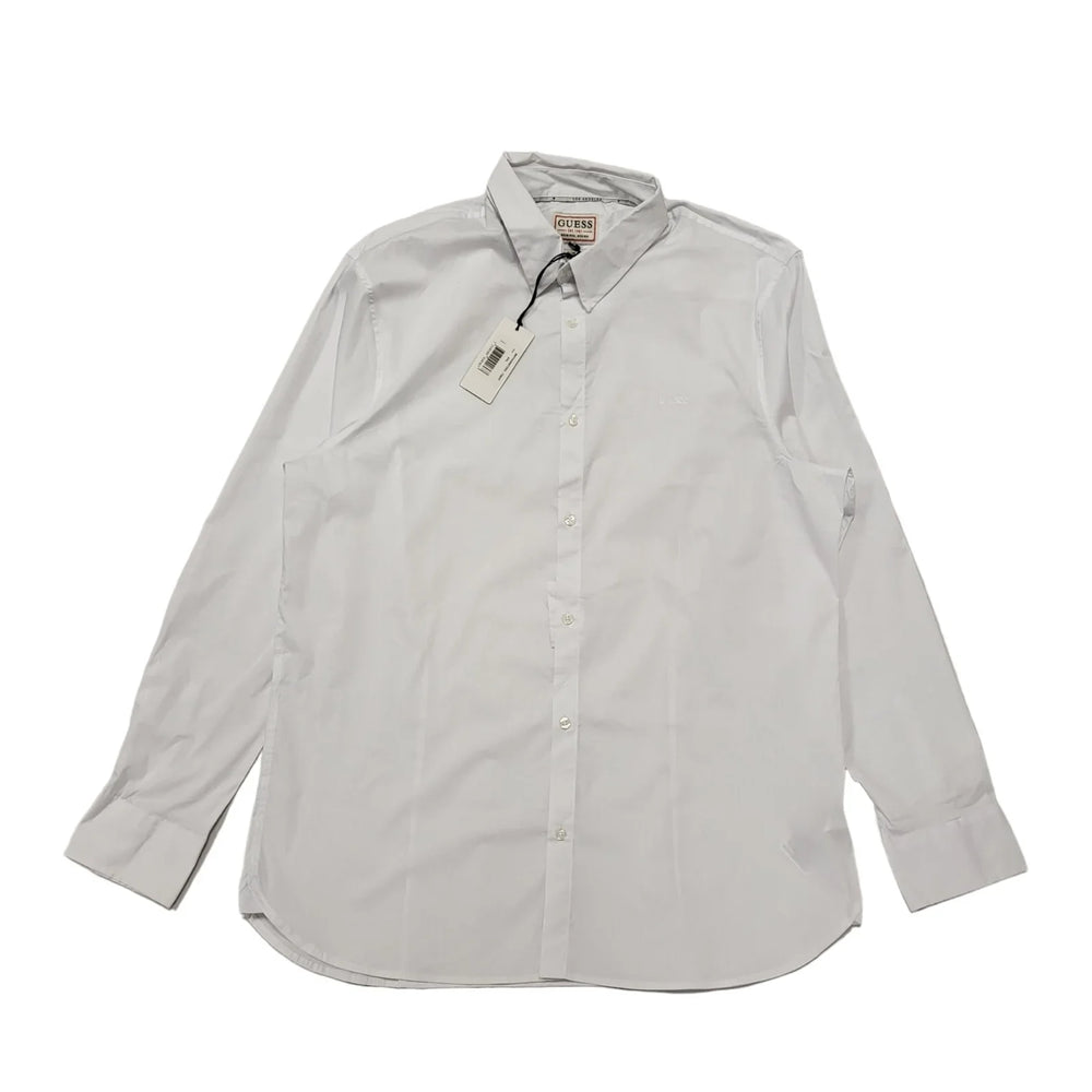 Guess Shirt BNWT White Solid Slim Fit Mens Size 2XL BB430