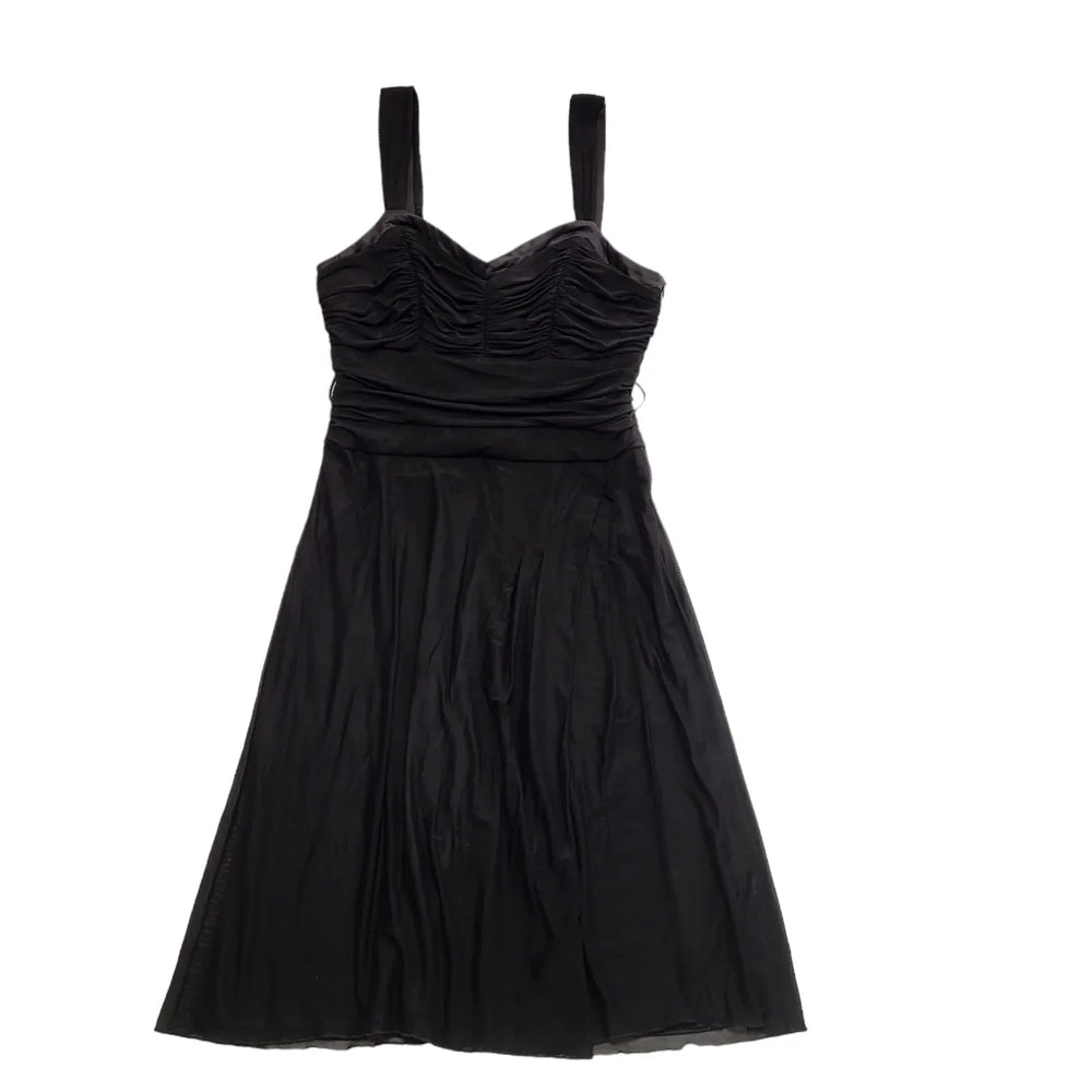 Next 90s Vintage Black Sleeveless Party Dress Women's Size 14