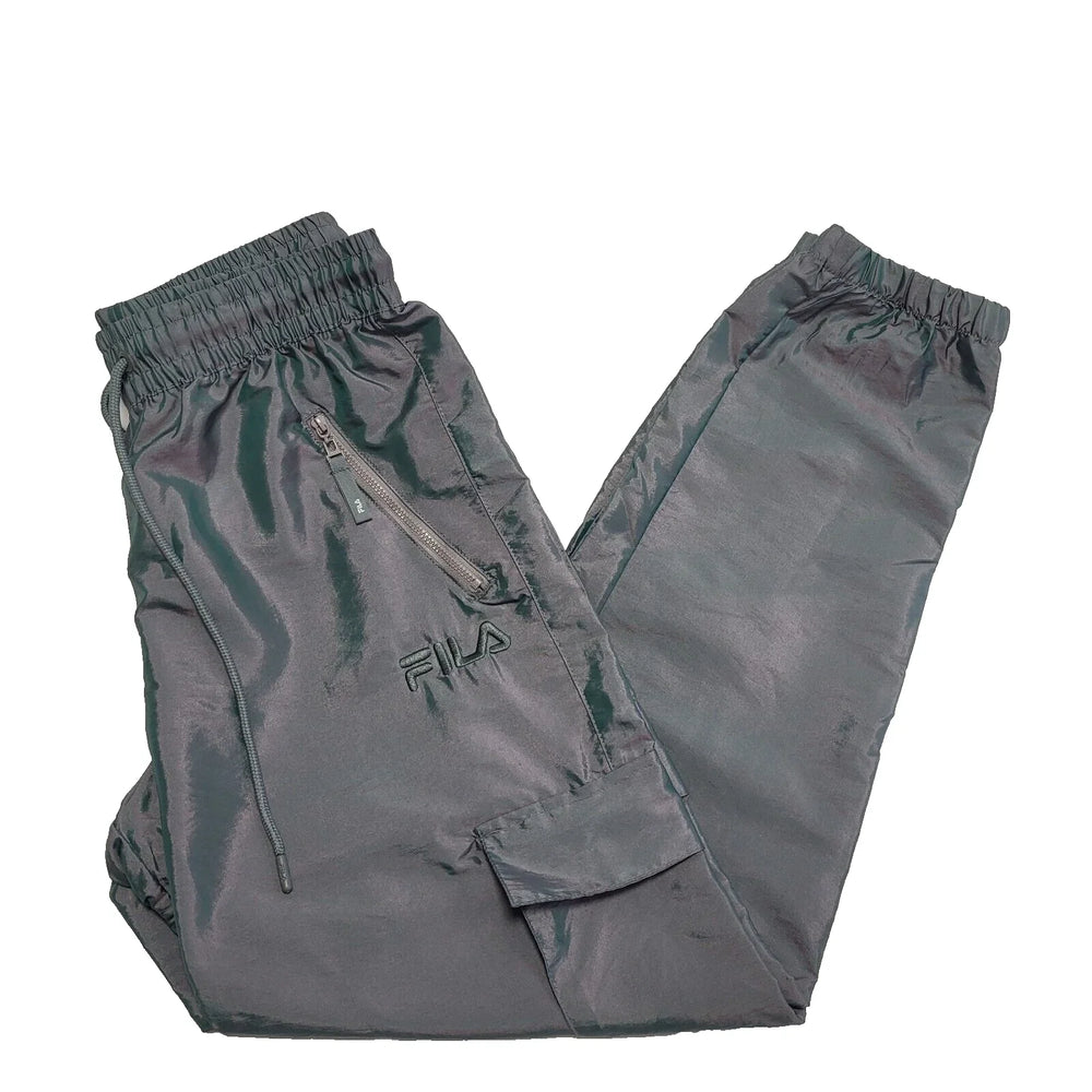 Fila Grey Green 2 Tone Tapered Leg Tracksuit Bottoms UK Men's S W30 L30 K144
