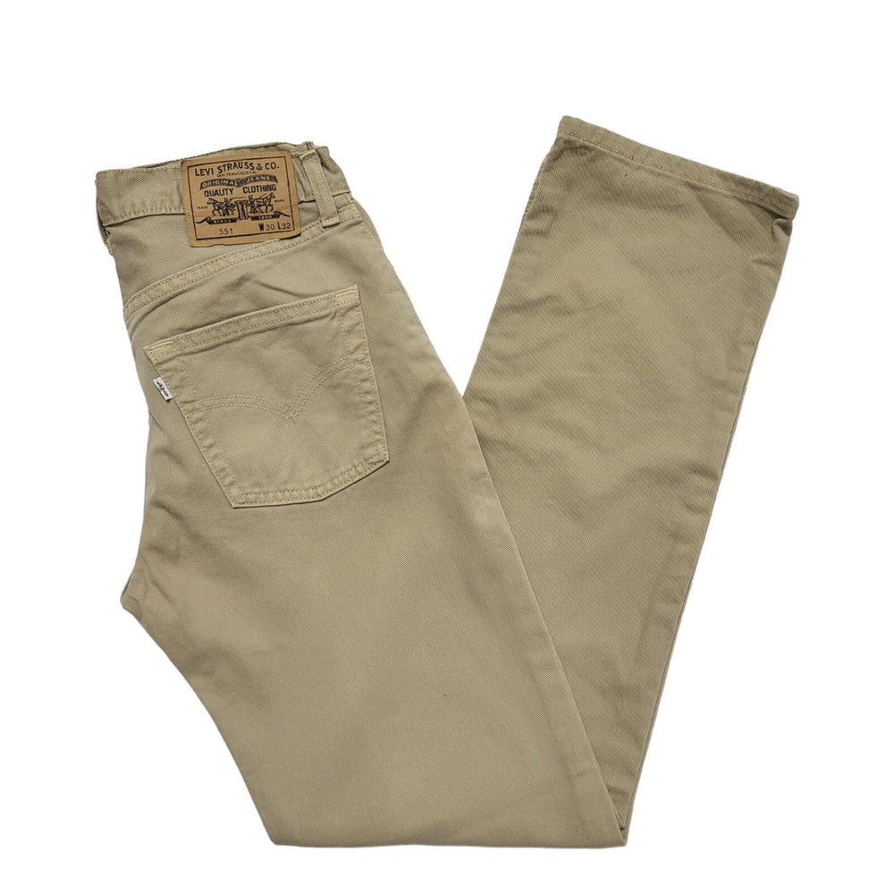 Levi's 551 Vintage Y2K Beige Straight Leg Denim Jeans Men's UK XS-S W29 L32