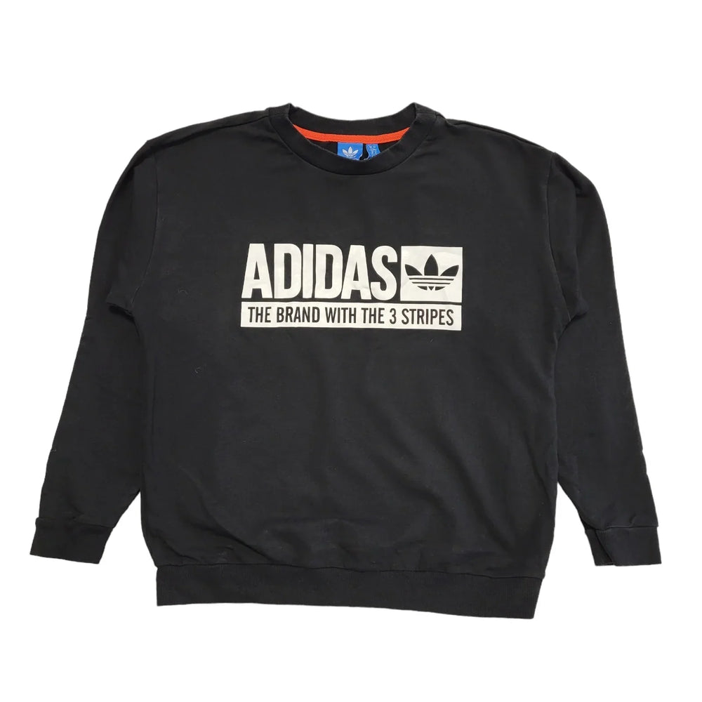 Adidas Black Spell Out Sports Sweatshirt UK Women's 2XL 16 K507