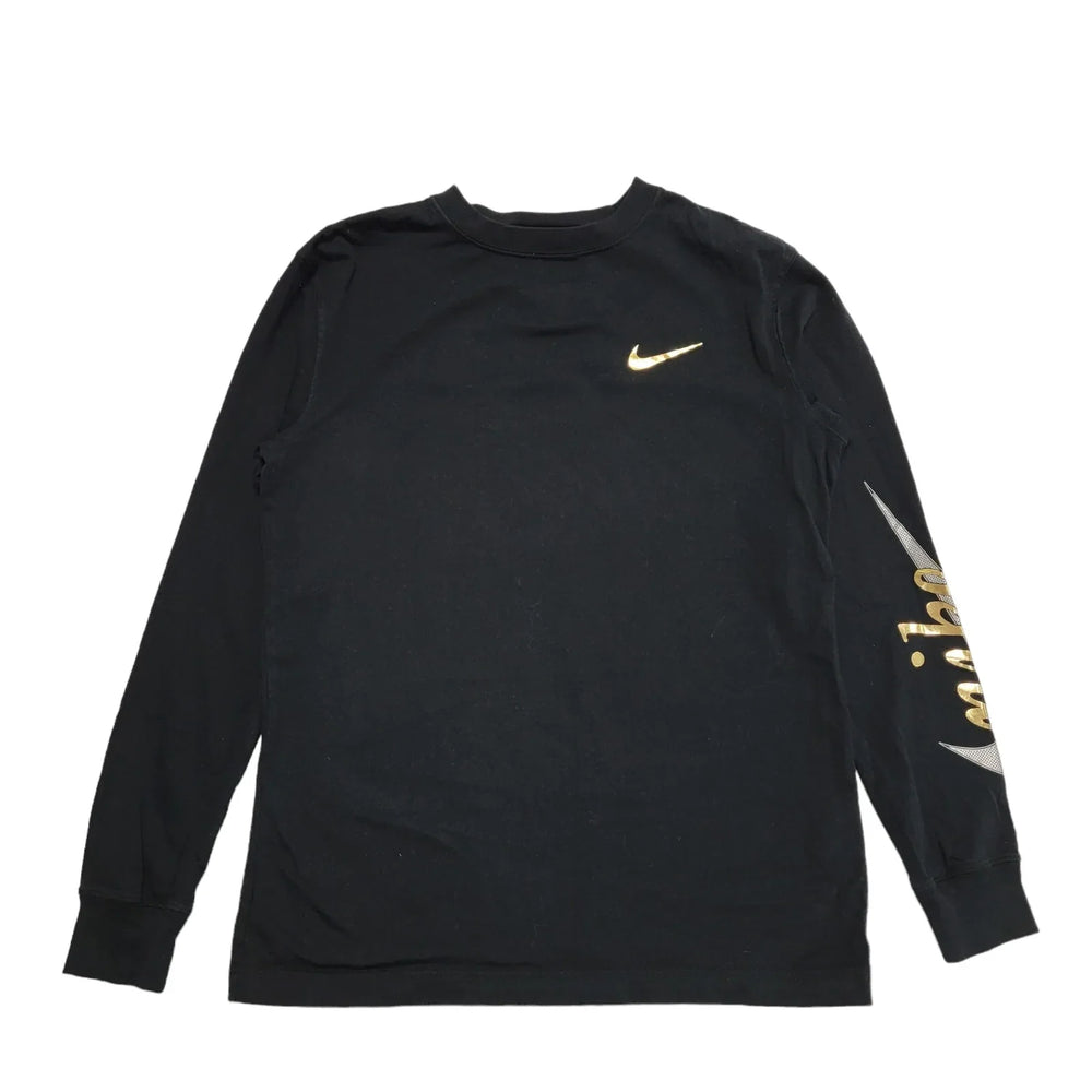 Nike Black Long Sleeve Slim Fit T-Shirt Uk Men's Extra Small BB488