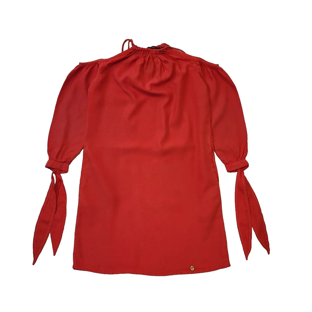 Superdry Eden Red Cold Shoulder 3/4 sleeve Summer Dress Women's XXS 6 BNWT H906