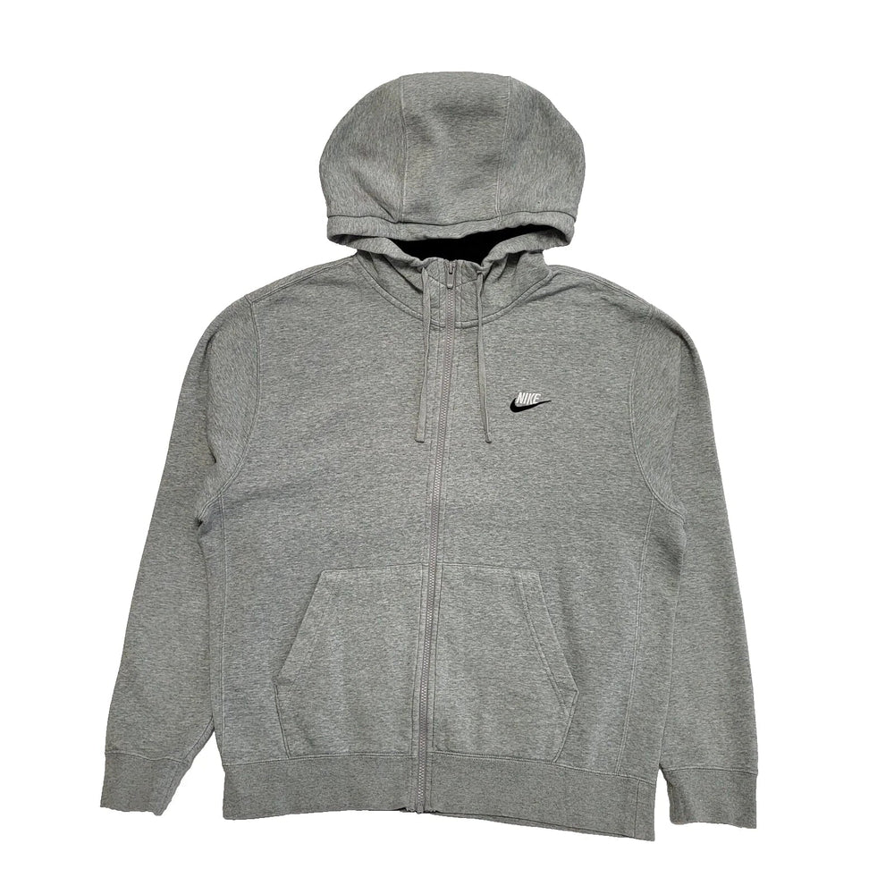 Nike Drawstring Zipped Sweatshirt Grey Hoodie UK Men's Size L L93