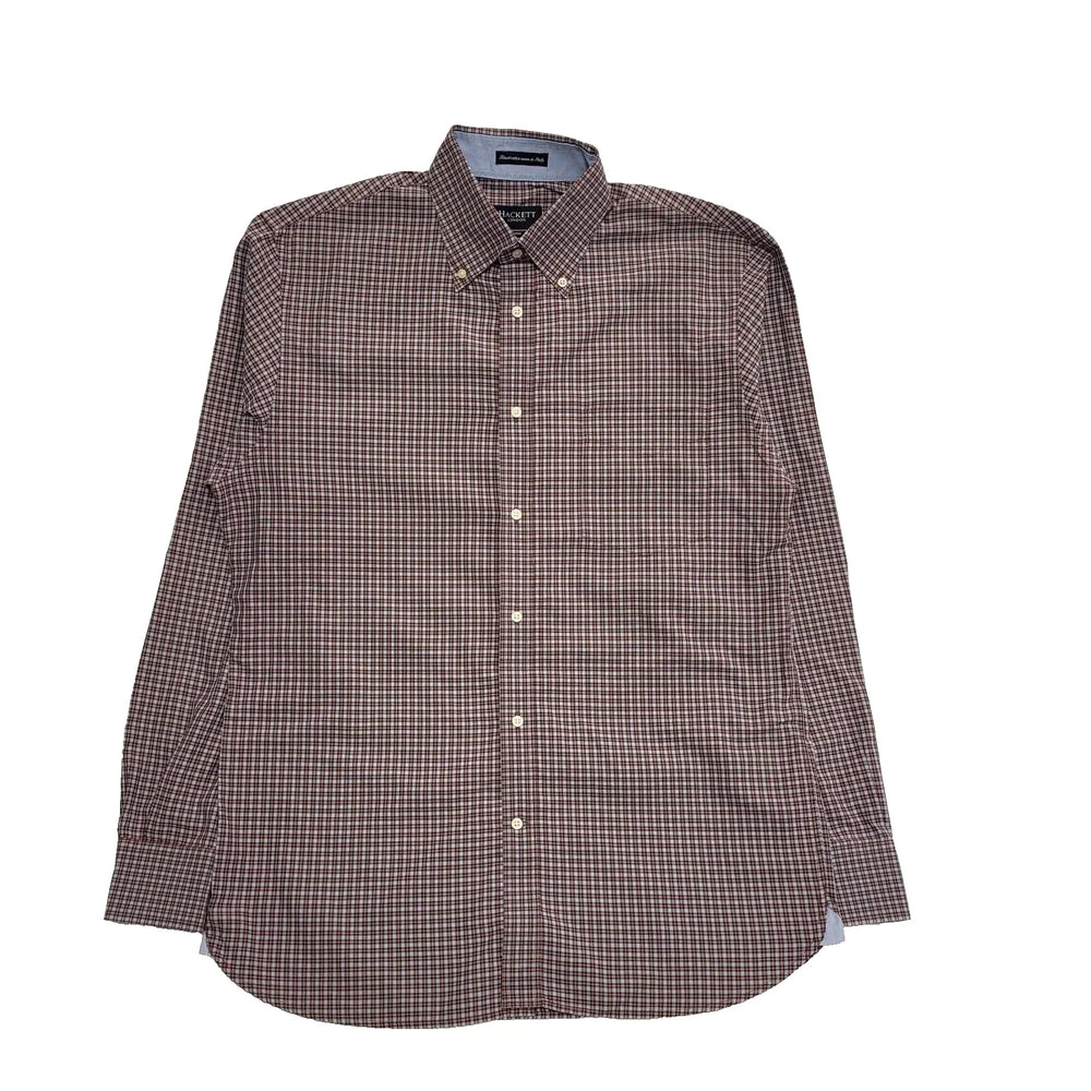 Hackett Blue Red Check Long Sleeve Shirt UK Men's Large K427