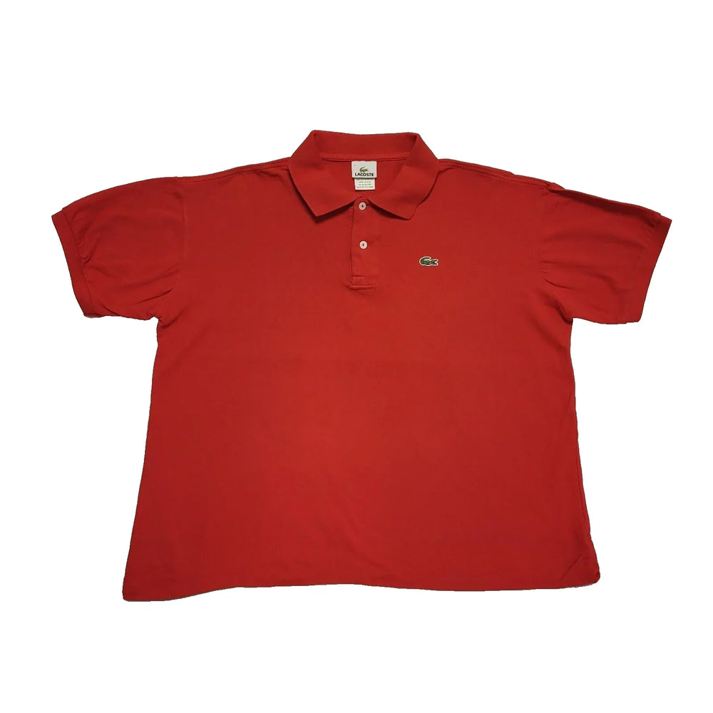 Lacoste Red Over-sized S/Sleeve Sports Polo Shirt Uk Men's XL K726