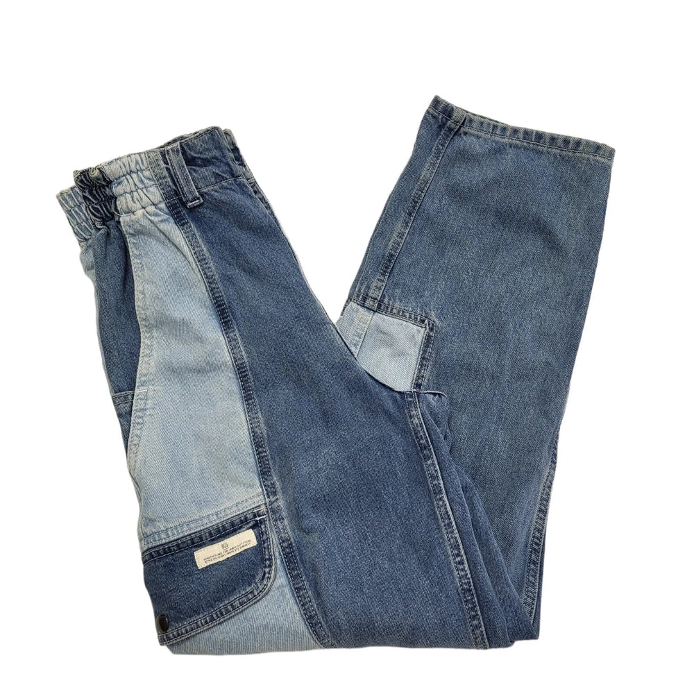 BDG Y2K Blue Patchwork Tapered Leg Denim Jeans Women's Size 8 W26 L30