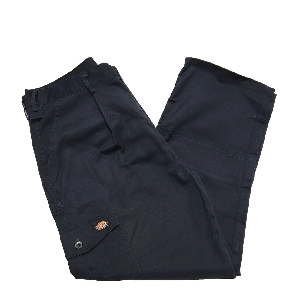 Dickies Navy Blue Straight Zipper Fly Work Men's Trousers 2XL W38 L28 K969