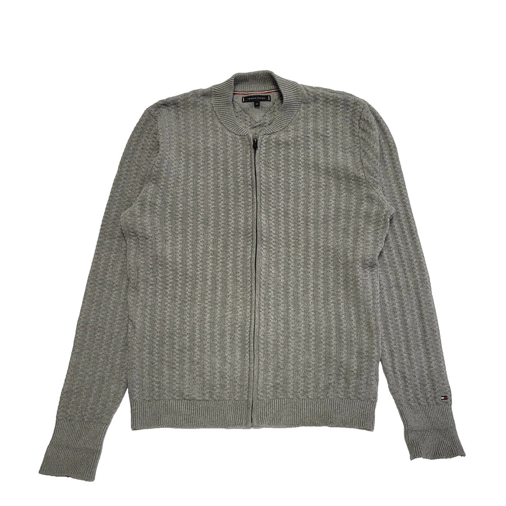 Tommy Hilfiger Grey L/Sleeve Zip Up Casual Sweatshirt UK Men's 2XL K161