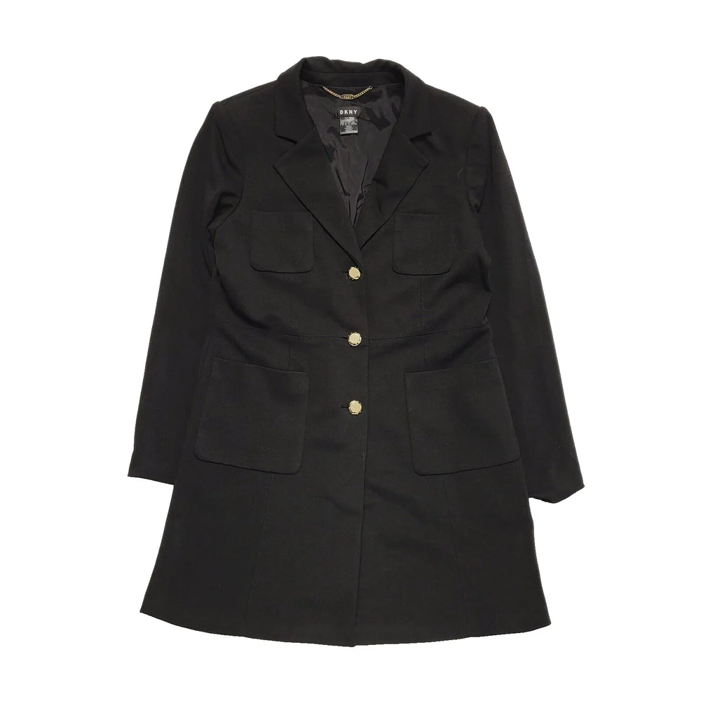 DKNY Black Button Dress Jacket Uk Women's 12 Large K209