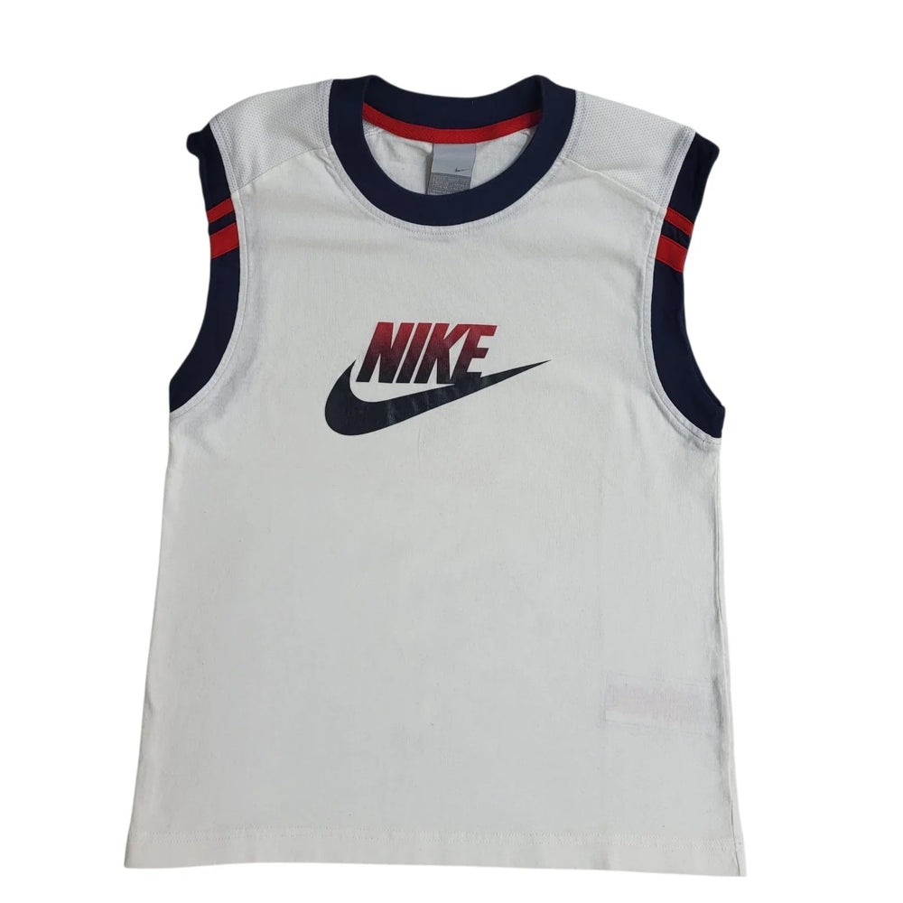 Nike Vest Top 90s Vintage White Women's UK Size S 8
