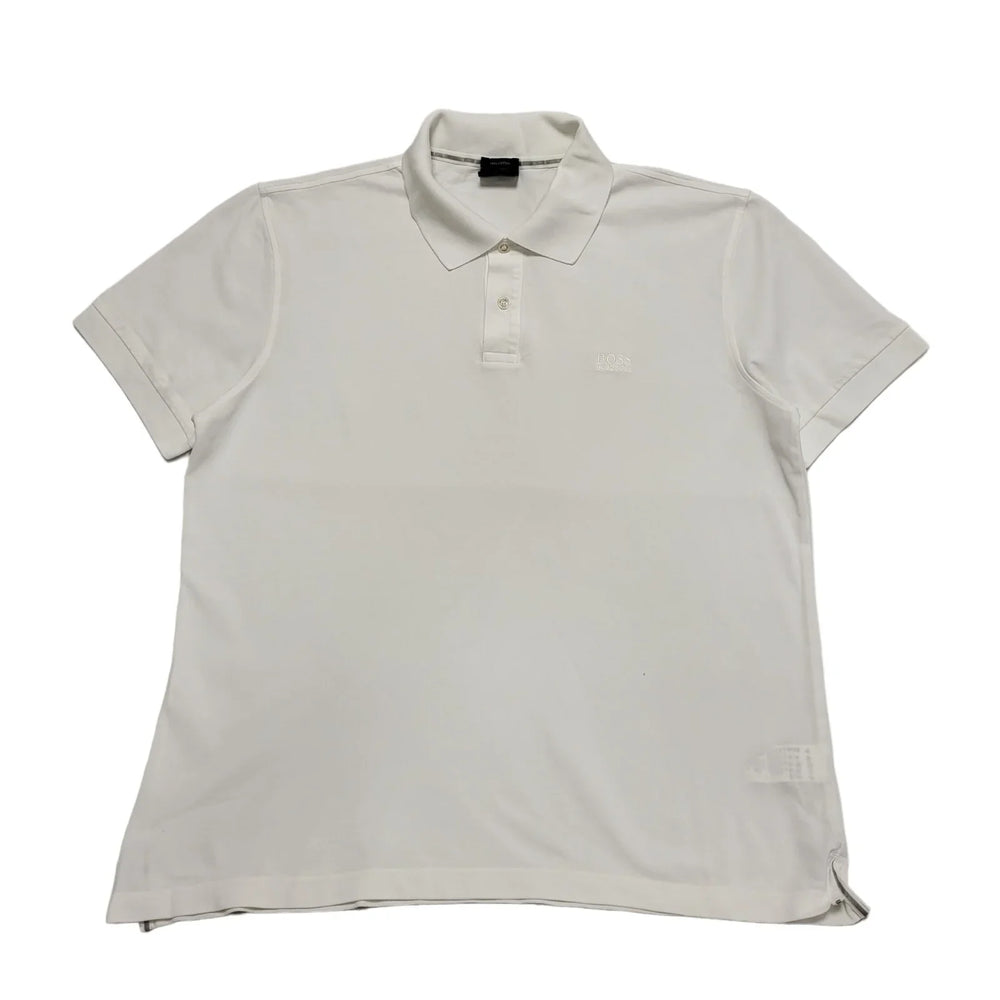 Hugo Boss White Slim Fit Short Sleeve Polo Shirt Uk Men's 2XL K627