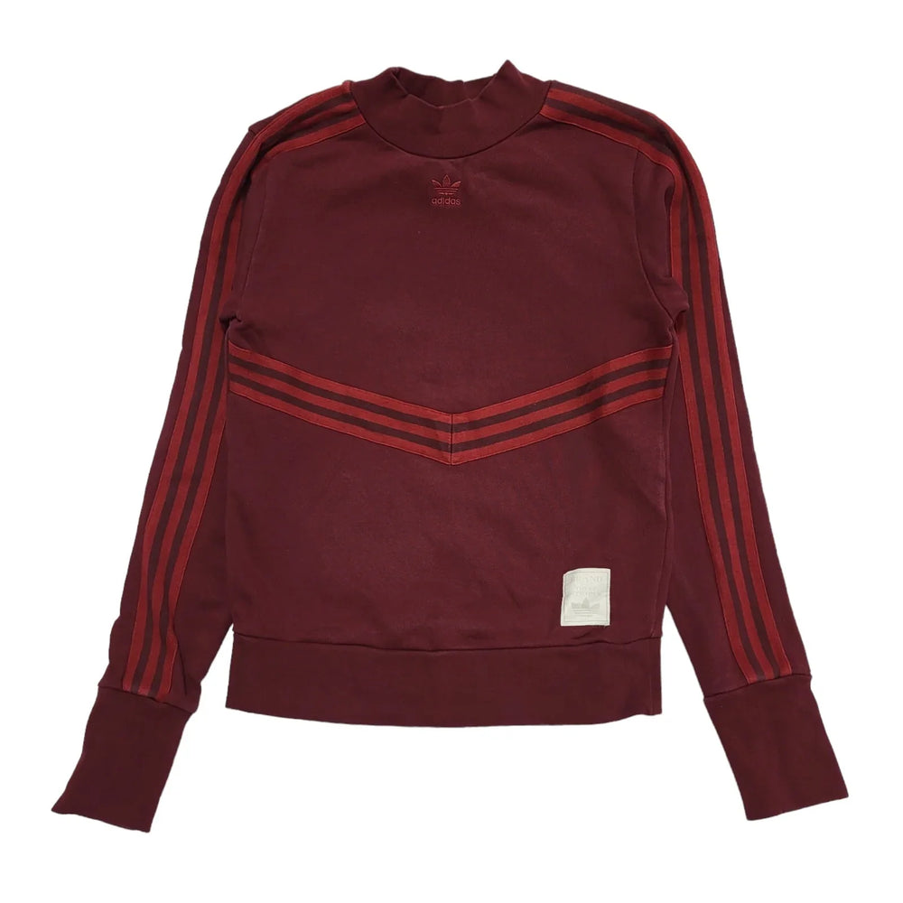 Adidas Burgundy Long Sleeve Sports Sweatshirt UK Women's L 12 K607