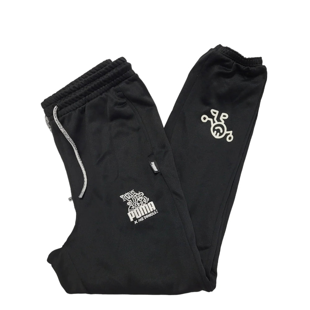 Puma Black Tapered Tracksuit Bottoms/Joggers Womens UK Size M 10-12 W29 L26 DD3