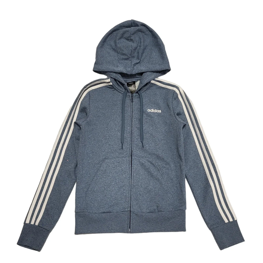 Adidas Hoodie Full Zip Drawstring Blue BNWT Womens UK Size XS BB552