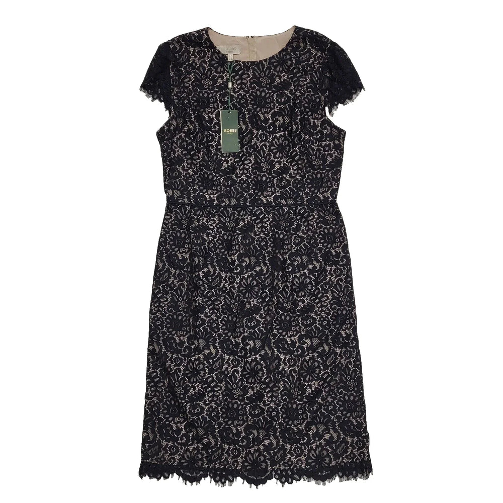Hobbs Lace Black Shift Evening Party Formal Dress BNWT UK Women's XL L65