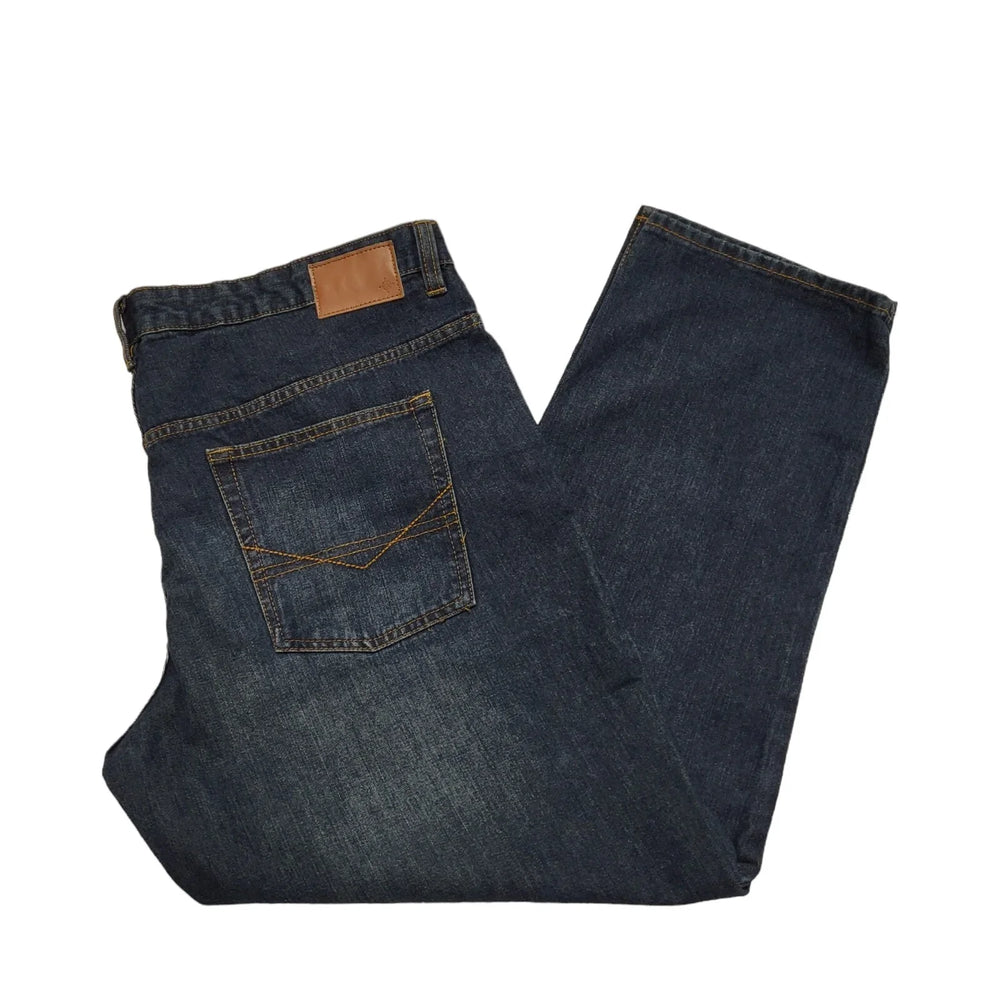 Maine Dark Blue Straight Zipped Denim Jeans Uk Mne's 3XL W40 L30 K596