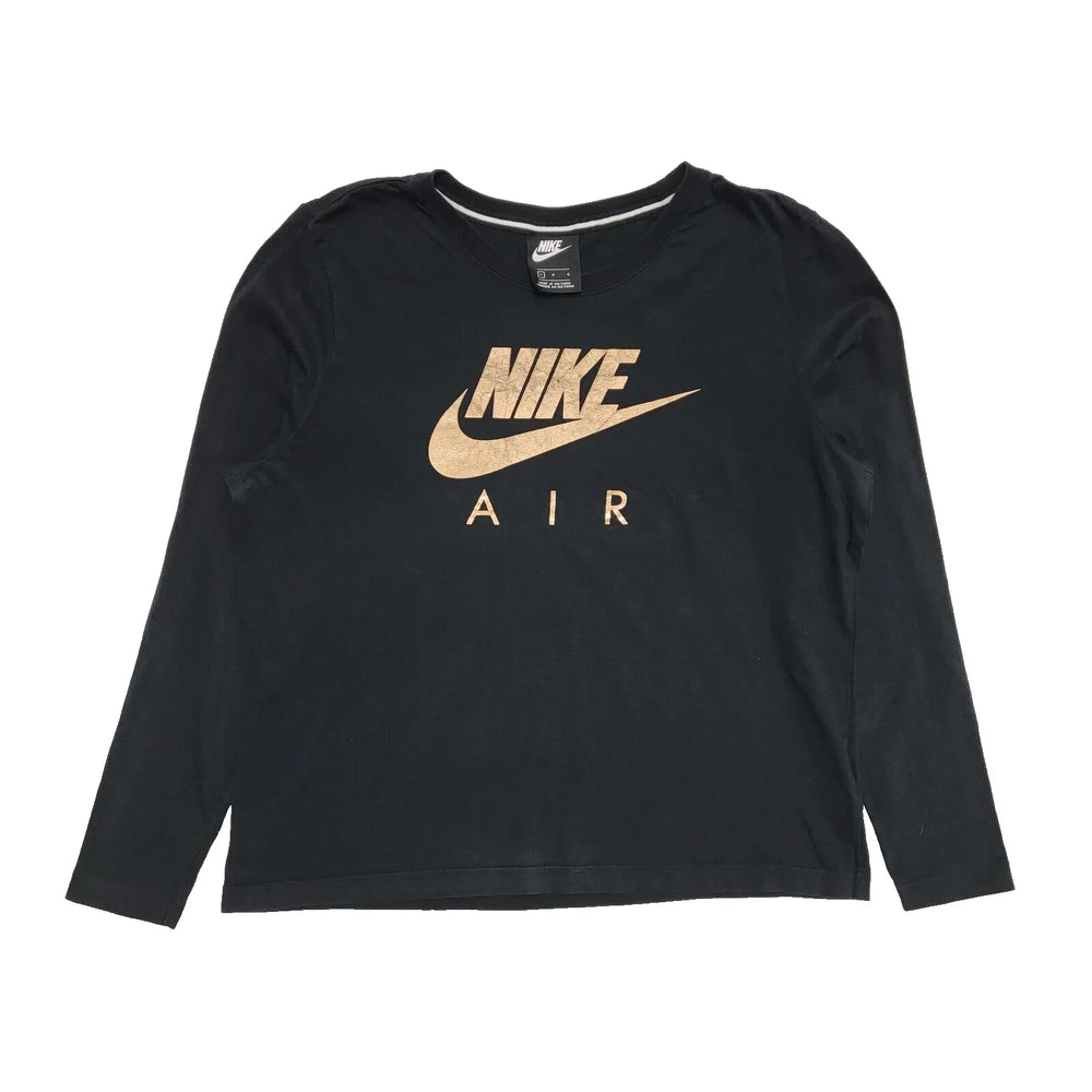 Nike Sweatshirt Black Round Neck UK Women's Size Large L262