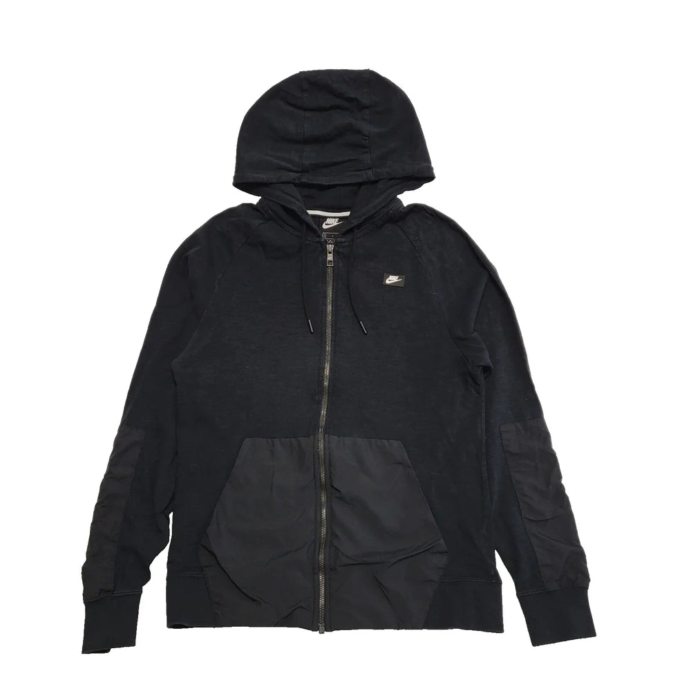 Nike Black Zipped Drawstring Sweatshirt Hoodie UK Men's S K305