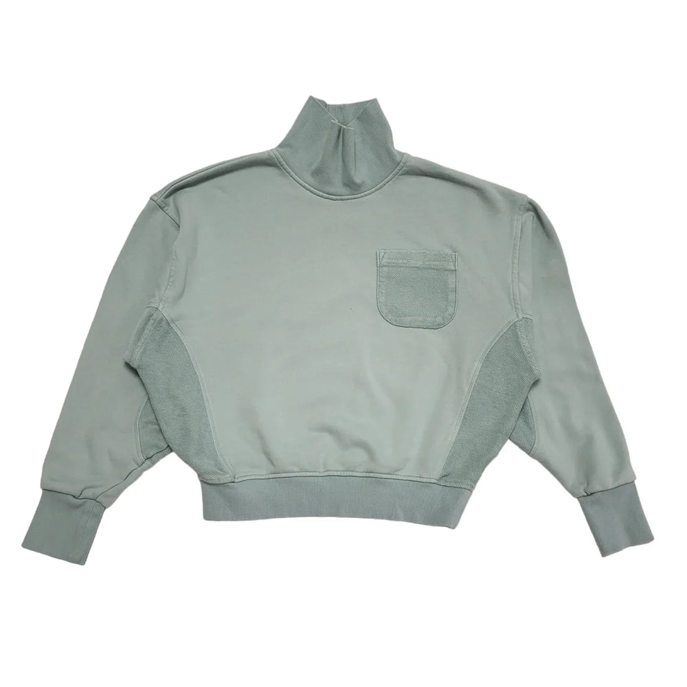 Reebok Light Blue Roll Neck Cropped Jumper Uk Women's Size XS DD457