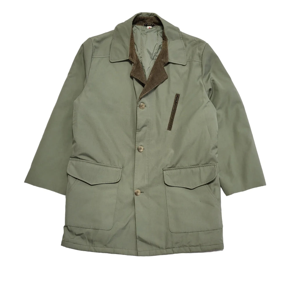 Greenwoods Green Button-Up Collared Coat UK Men's M K487